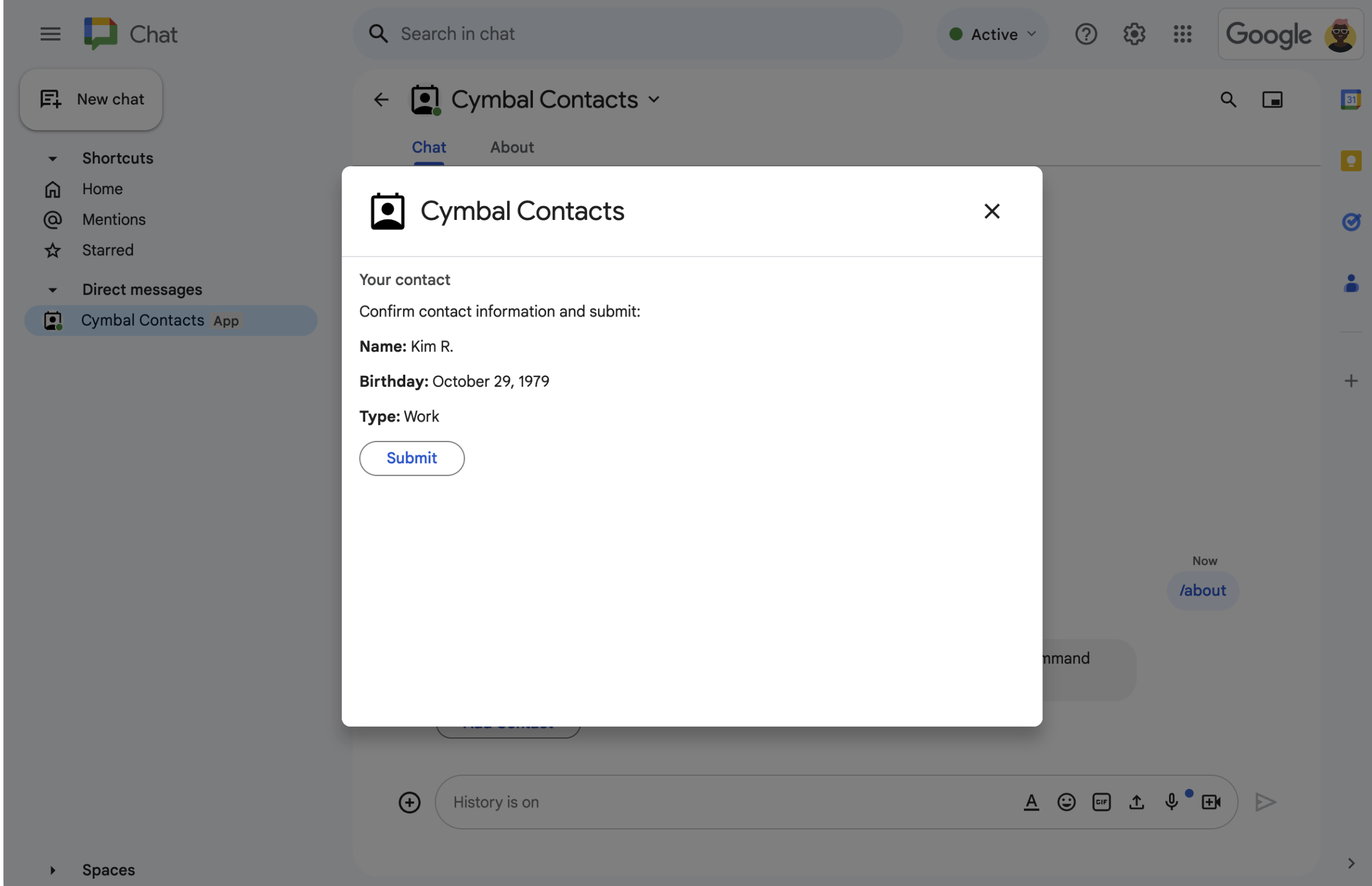 Dialogfeld bestätigen und überprüfen.