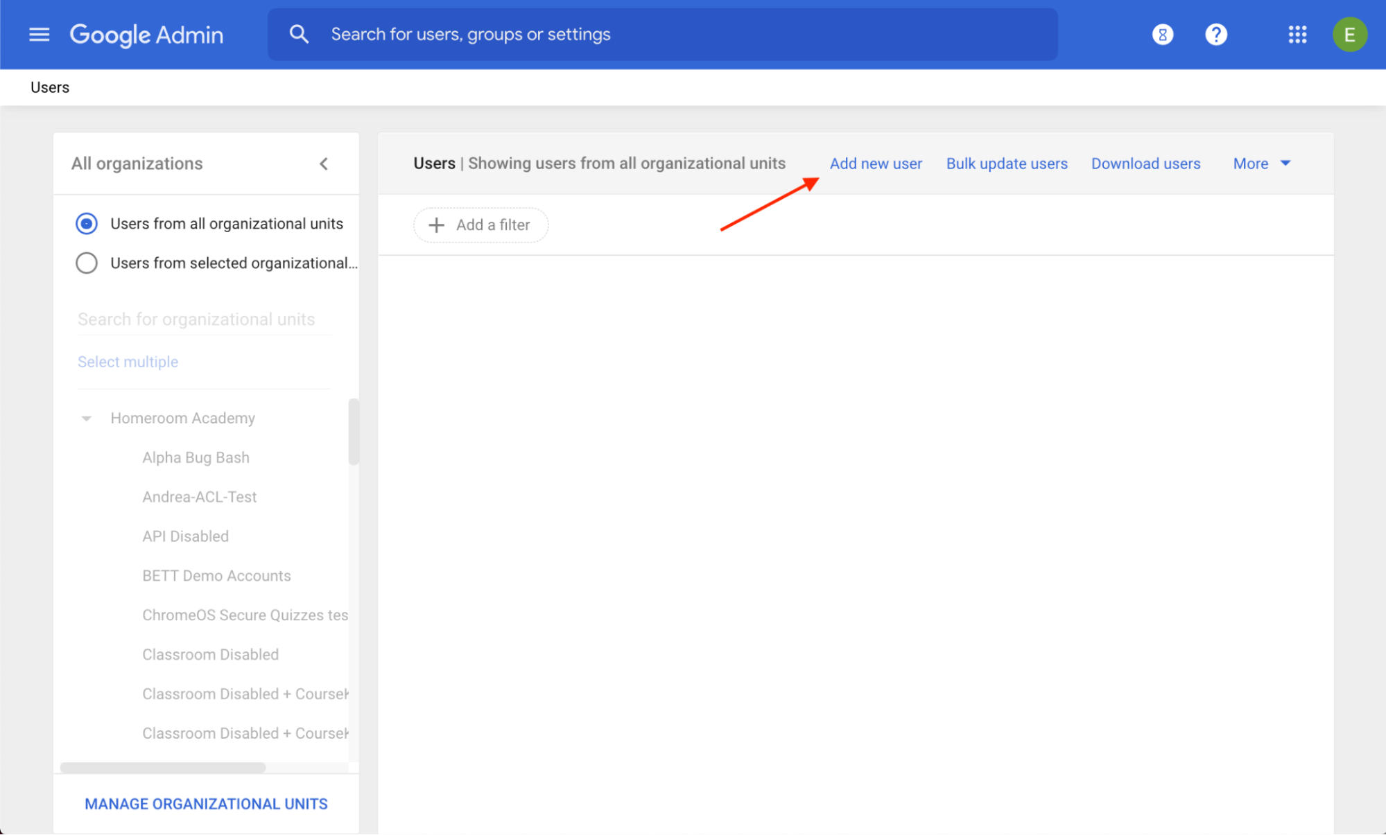 신규 사용자 추가를 클릭합니다.