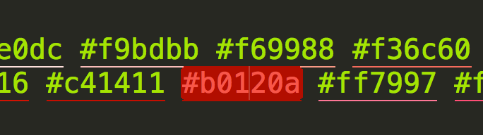 Screenshot: Color Highlighter Sublime Package Unterstreichungsfarbe