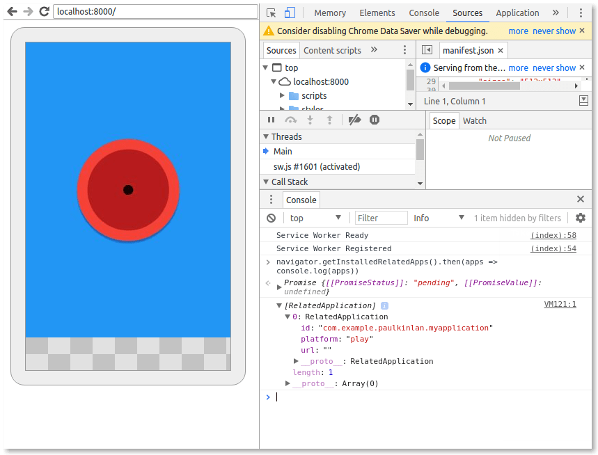 Related Apps in Devtools